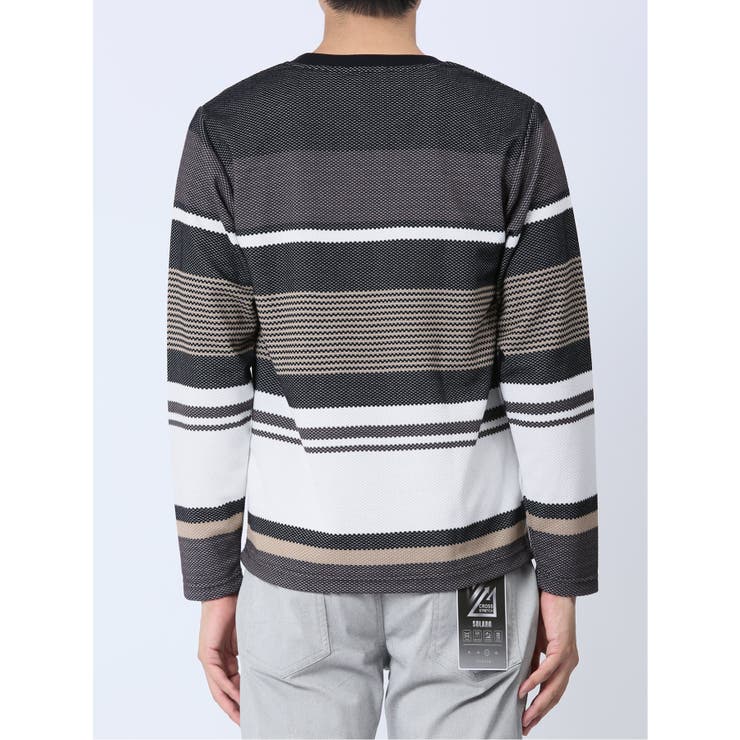 ポップコーンボーダー クルーネック長袖Tシャツ | TAKA-Q MEN | 詳細画像17 