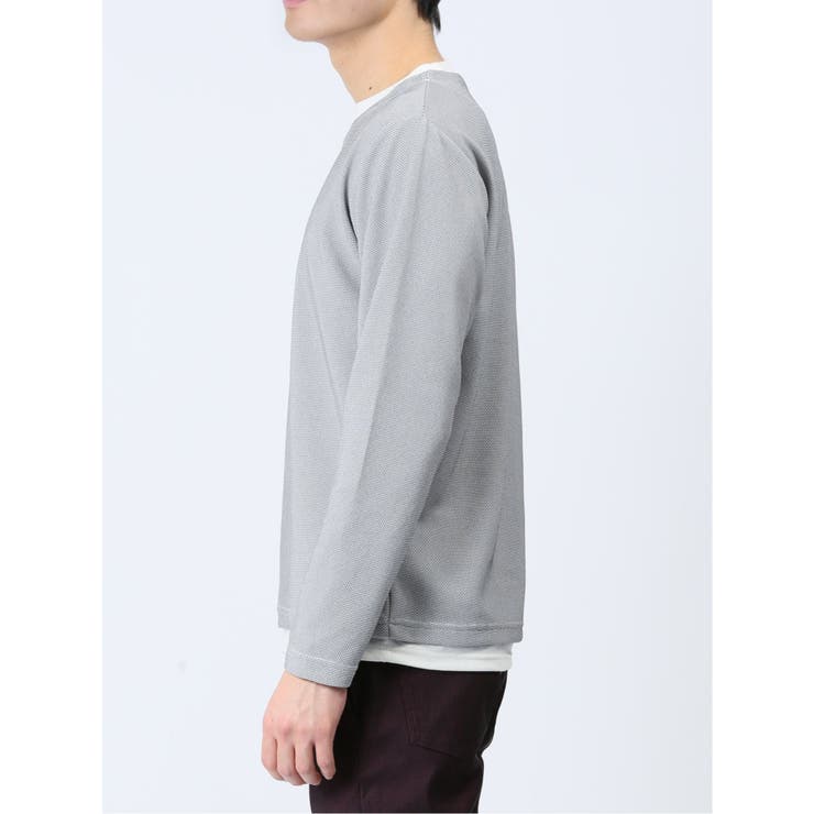 さまになる フェイクレイヤード キーネック長袖Tシャツ | TAKA-Q MEN | 詳細画像16 