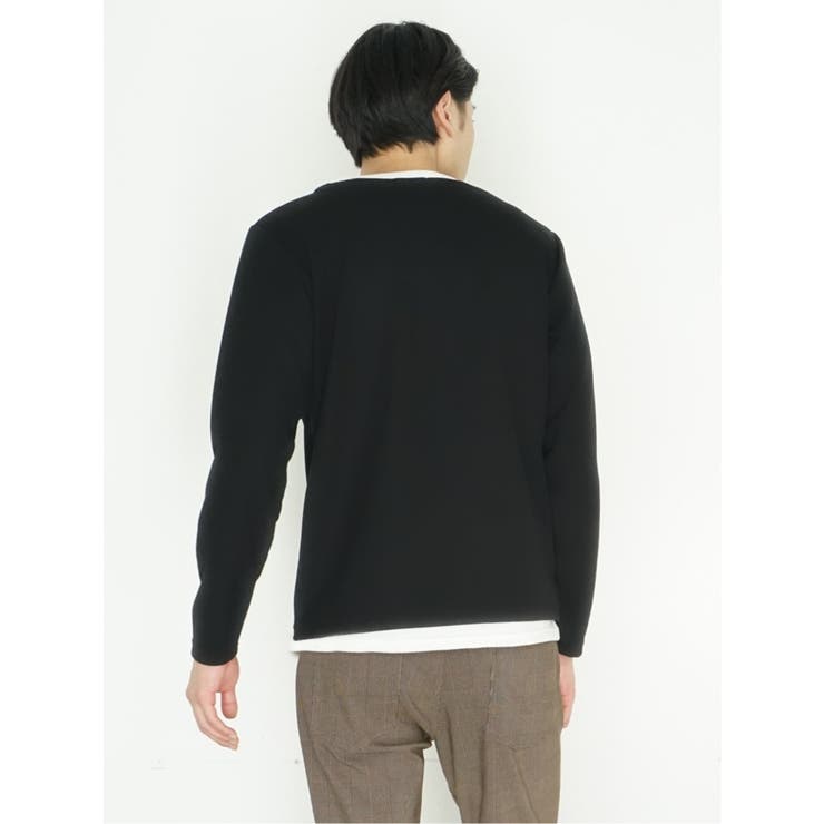 さまになる フェイクレイヤード キーネック長袖Tシャツ | TAKA-Q MEN | 詳細画像22 