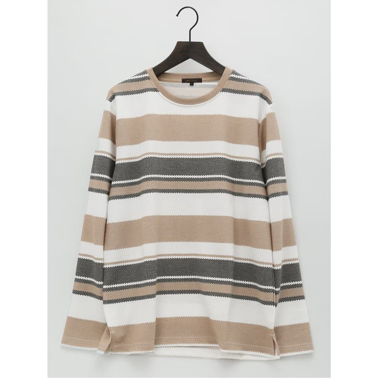 ポップコーンボーダー クルーネック長袖Tシャツ | TAKA-Q MEN | 詳細画像12 