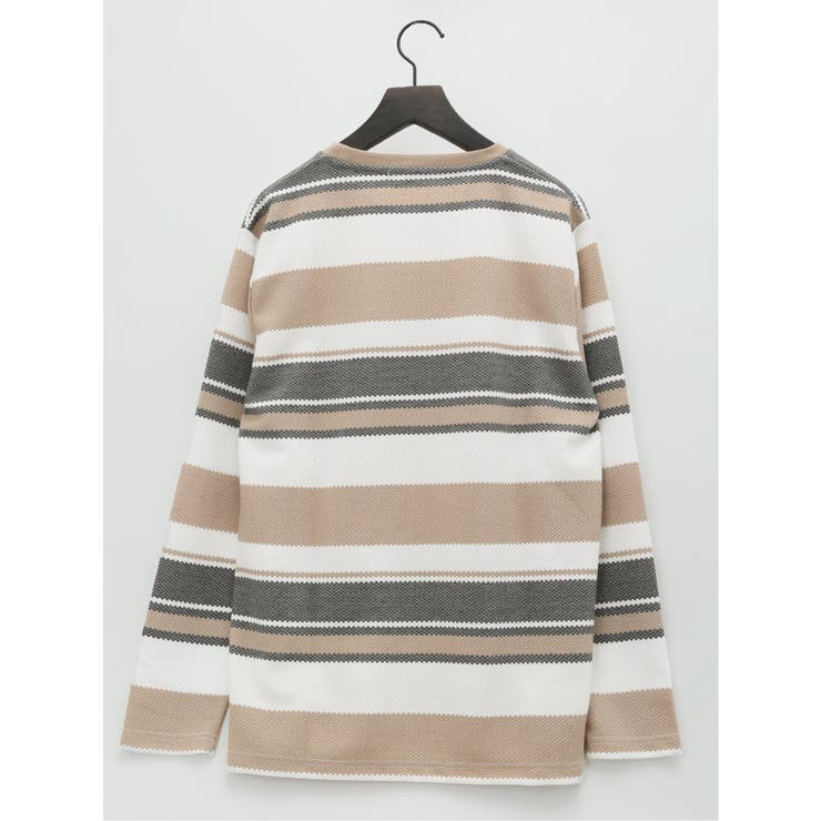 ポップコーンボーダー クルーネック長袖Tシャツ | TAKA-Q MEN | 詳細画像13 