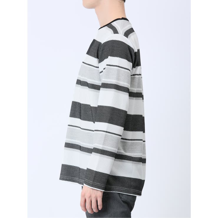 ポップコーンボーダー クルーネック長袖Tシャツ | TAKA-Q MEN | 詳細画像19 