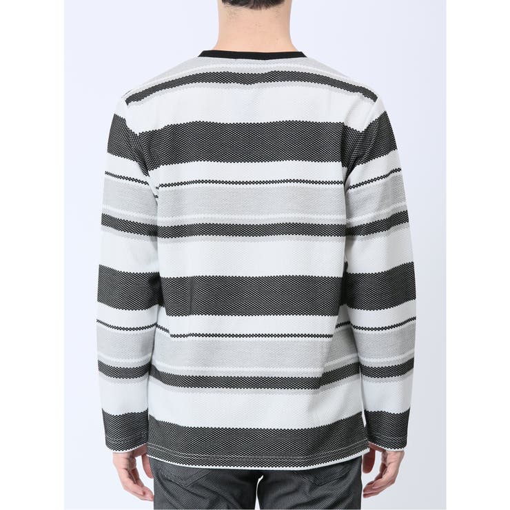 ポップコーンボーダー クルーネック長袖Tシャツ | TAKA-Q MEN | 詳細画像20 