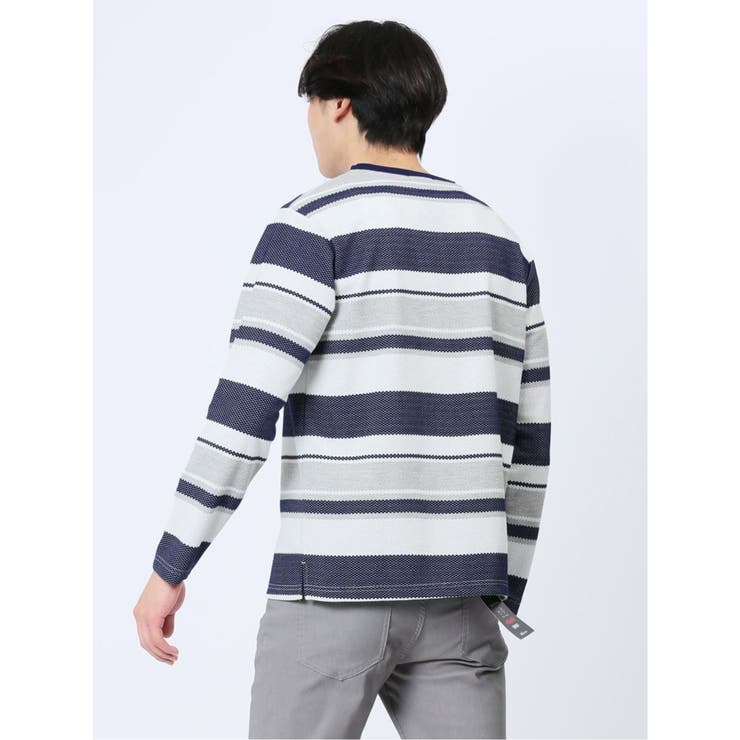 ポップコーンボーダー クルーネック長袖Tシャツ | TAKA-Q MEN | 詳細画像25 