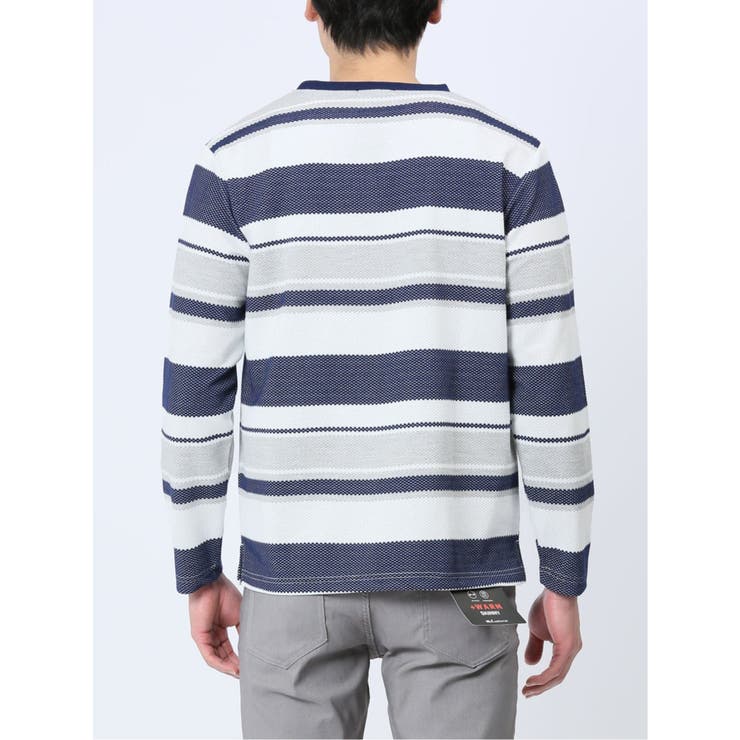ポップコーンボーダー クルーネック長袖Tシャツ | TAKA-Q MEN | 詳細画像29 