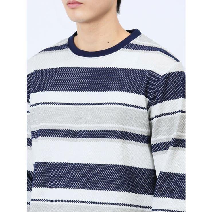 ポップコーンボーダー クルーネック長袖Tシャツ | TAKA-Q MEN | 詳細画像30 