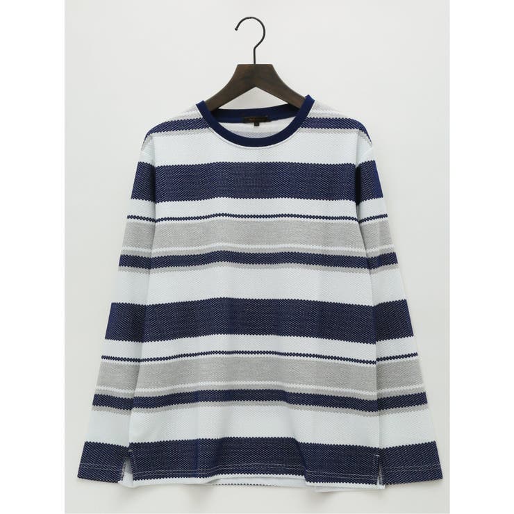 ポップコーンボーダー クルーネック長袖Tシャツ | TAKA-Q MEN | 詳細画像33 