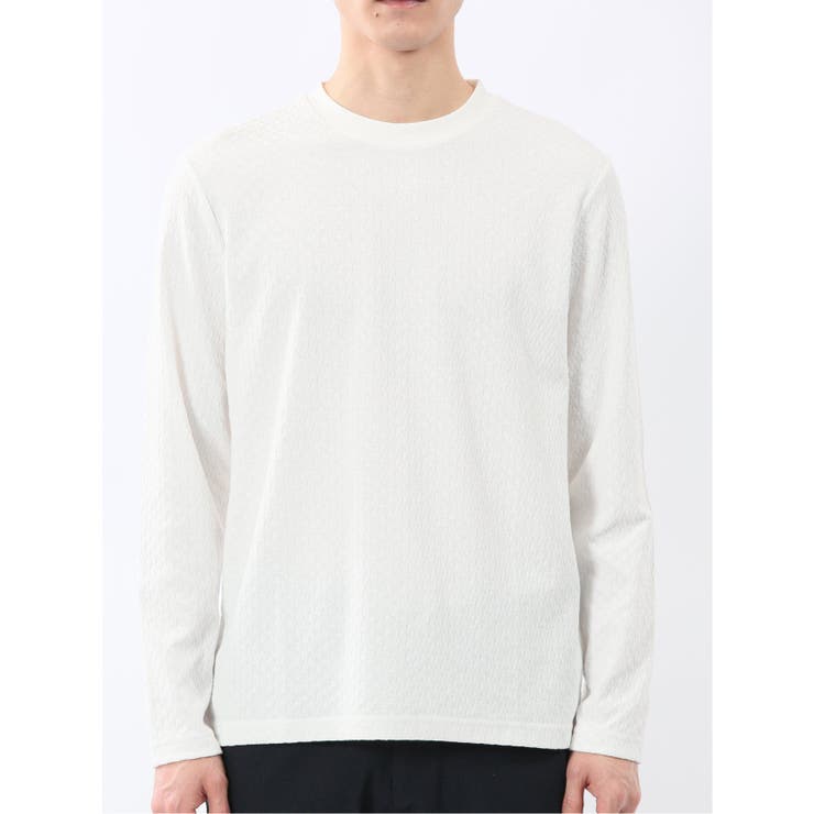 千鳥ジャガード クルーネック長袖Tシャツ | TAKA-Q MEN | 詳細画像6 