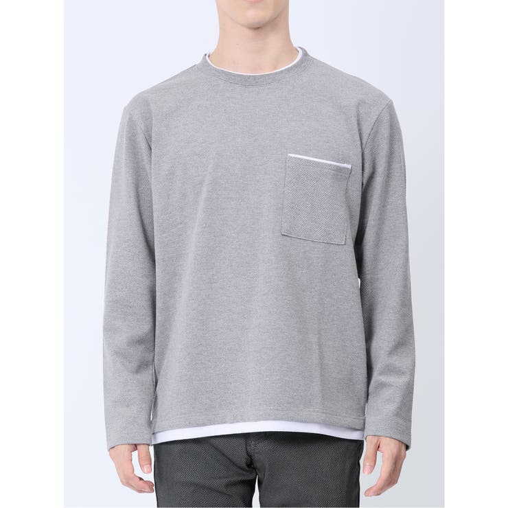 ポップコーン フェイククルーネック長袖Tシャツ | TAKA-Q MEN | 詳細画像16 