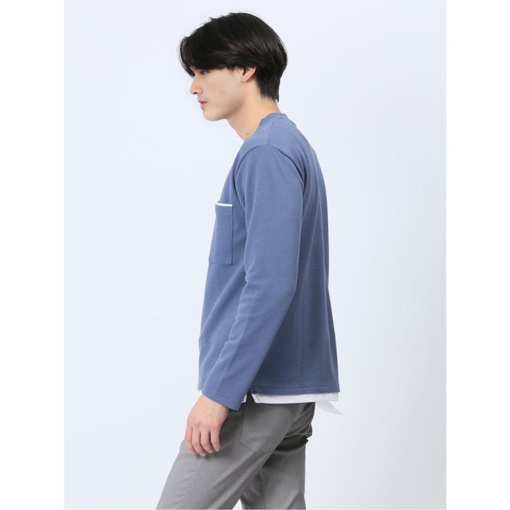 ポップコーン フェイククルーネック長袖Tシャツ | TAKA-Q MEN | 詳細画像22 