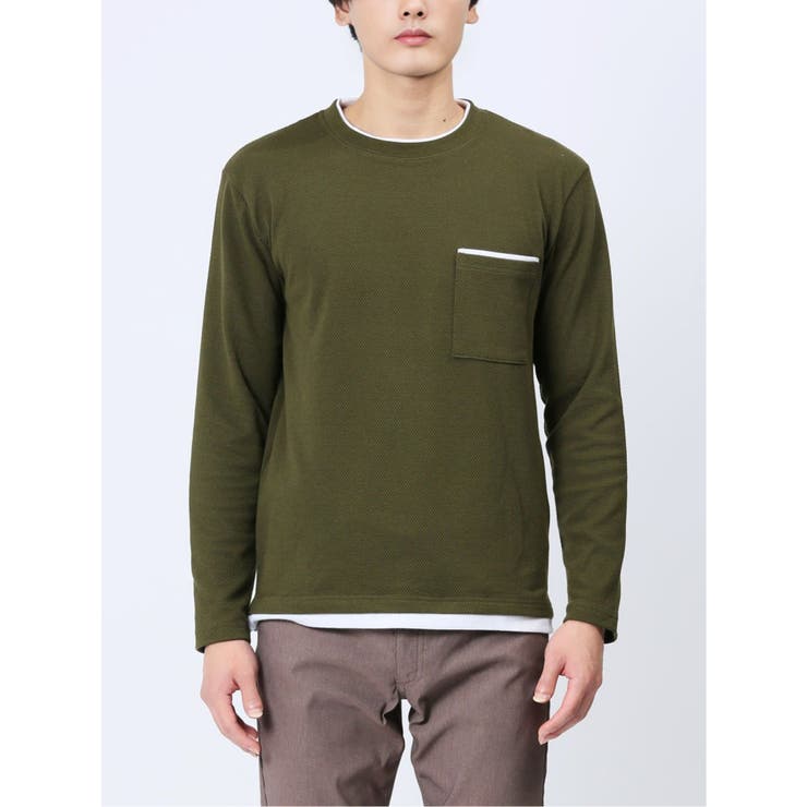 ポップコーン フェイククルーネック長袖Tシャツ | TAKA-Q MEN | 詳細画像5 