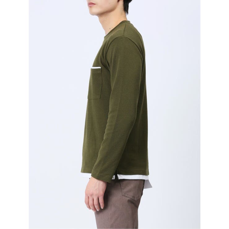 ポップコーン フェイククルーネック長袖Tシャツ | TAKA-Q MEN | 詳細画像6 