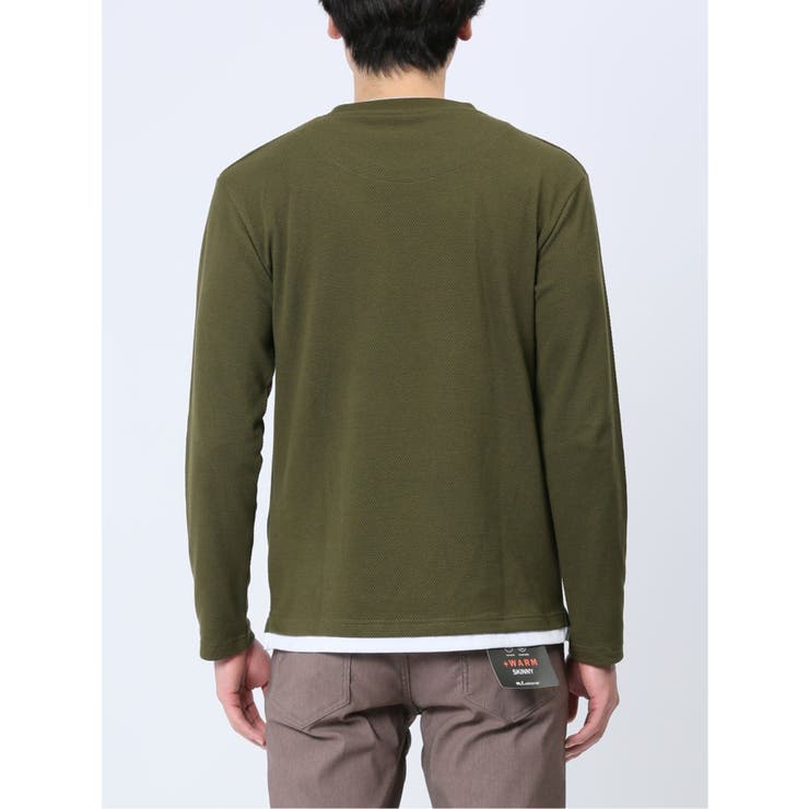 ポップコーン フェイククルーネック長袖Tシャツ | TAKA-Q MEN | 詳細画像7 