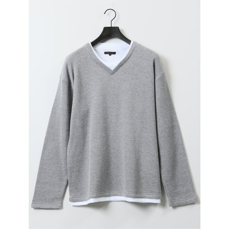 スラブ裏起毛 Vネック長袖Tシャツ | TAKA-Q MEN | 詳細画像11 