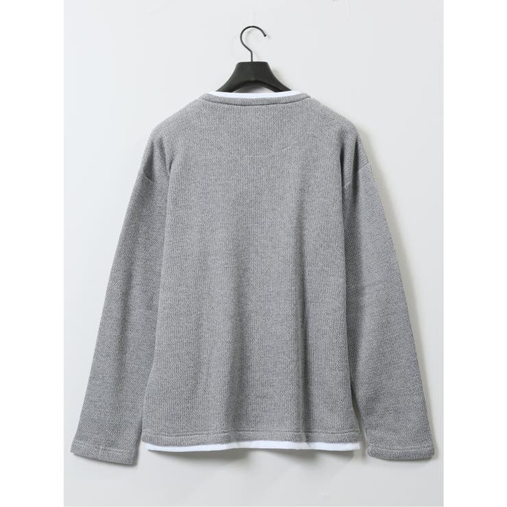 スラブ裏起毛 Vネック長袖Tシャツ | TAKA-Q MEN | 詳細画像12 