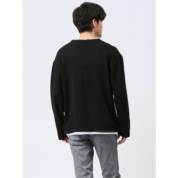 スラブ裏起毛 Vネック長袖Tシャツ | TAKA-Q MEN | 詳細画像15 