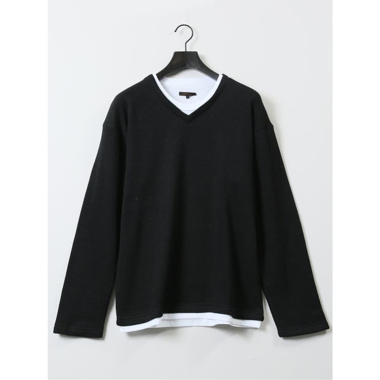 スラブ裏起毛 Vネック長袖Tシャツ | TAKA-Q MEN | 詳細画像23 