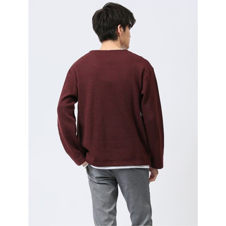 スラブ裏起毛 Vネック長袖Tシャツ | TAKA-Q MEN | 詳細画像27 
