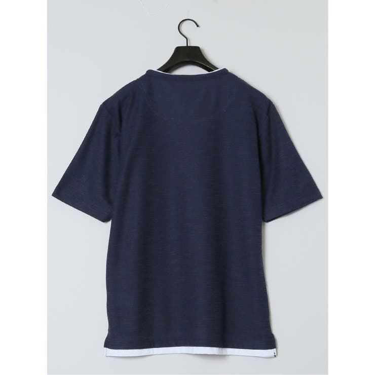 杢スラブ フェイクヘンリーネック半袖Tシャツ | TAKA-Q MEN | 詳細画像44 