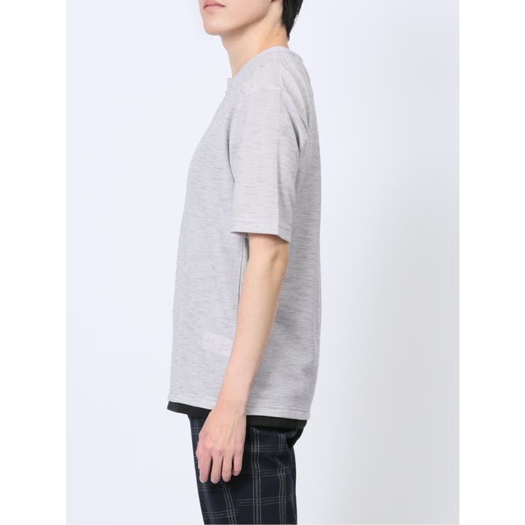 杢スラブ フェイクヘンリーネック半袖Tシャツ | TAKA-Q MEN | 詳細画像6 