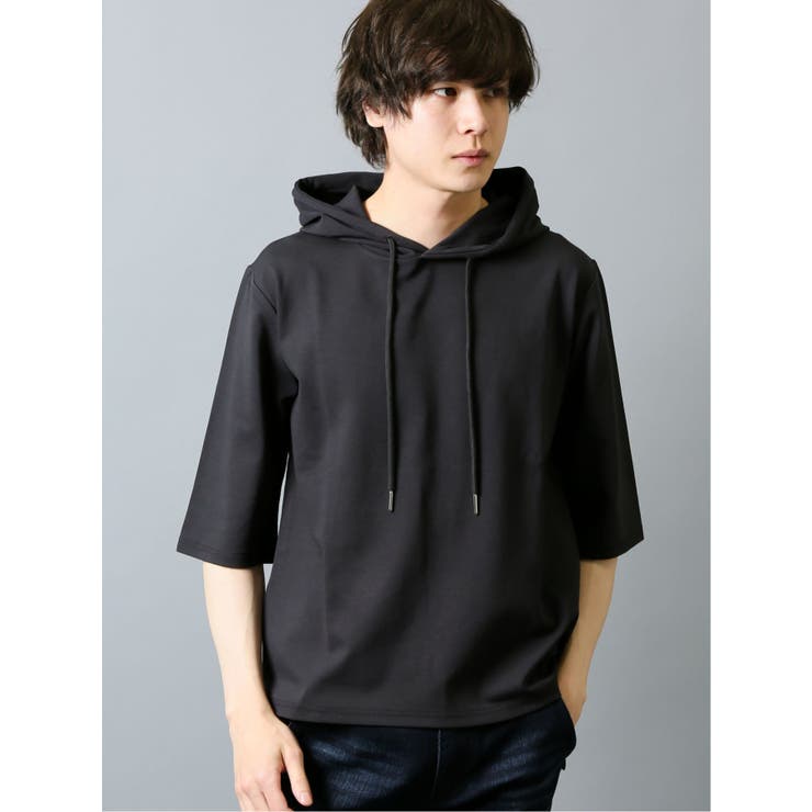 ナノファイン/NANOFINE プレーティング 7分袖Tパーカー[品番