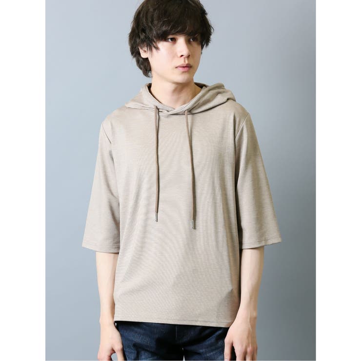 ナノファイン/NANOFINE プレーティング 7分袖Tパーカー[品番