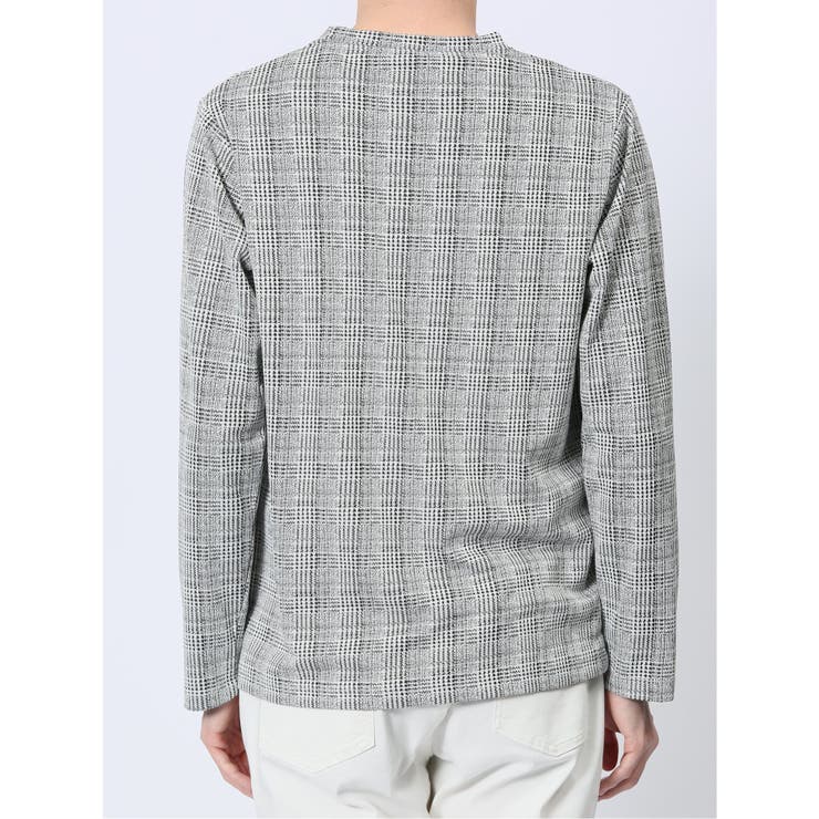 千鳥ジャガード クルーネック長袖Tシャツ | TAKA-Q MEN | 詳細画像8 