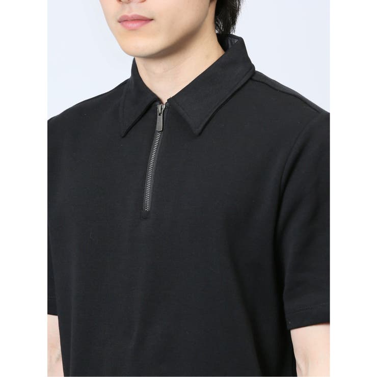 ファスナー使い 半袖ポロシャツ[品番：TKQJ0022152]｜TAKA-Q MEN