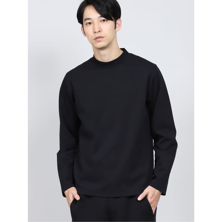 ストレッチ モックネック長袖Tシャツ[品番：TKQJ0012849]｜TAKA-Q MEN