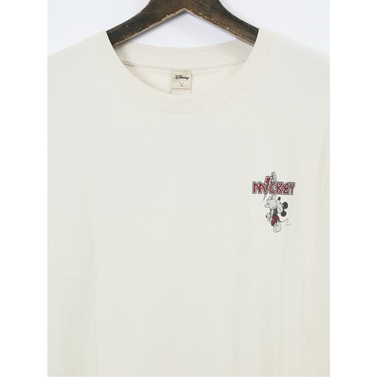 【大きいサイズ】ミッキーマウス ピグメント風プリント クルーネック長袖Ｔシャツ | TAKA-Q MEN | 詳細画像7 