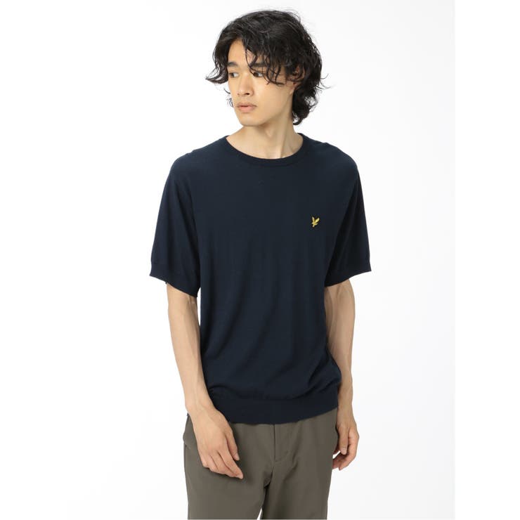 ライル&スコット/LYLE&SCOTT 綿天竺ニット クルーネック半袖Tシャツ