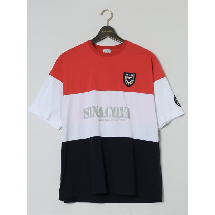 【大きいサイズ】シナコバ/SINA COVA 綿切替 クルーネック半袖Tシャツ | TAKA-Q MEN | 詳細画像1 