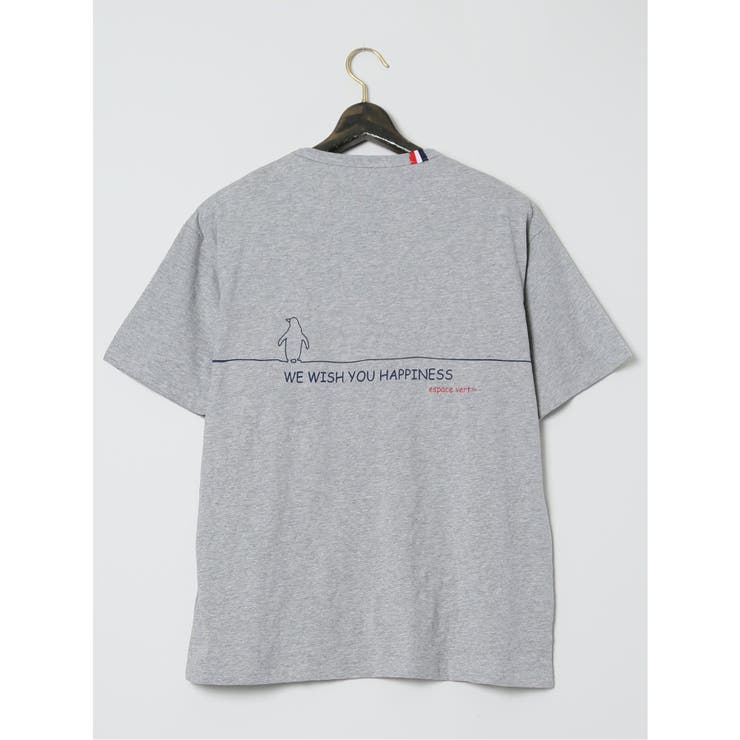 【大きいサイズ】ペンギンプリント 綿天竺クルーネック半袖Ｔシャツ | TAKA-Q MEN | 詳細画像2 