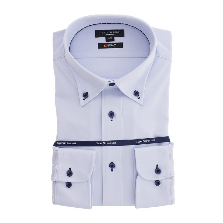 【WEB限定】 IFMC 吸水速乾ストレッチボタンダウン長袖シャツ | TAKA-Q MEN | 詳細画像1 