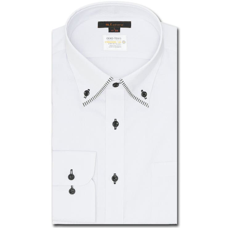 形態安定 吸水速乾 スタンダードフィット ボタンダウン長袖シャツ | TAKA-Q MEN | 詳細画像1 