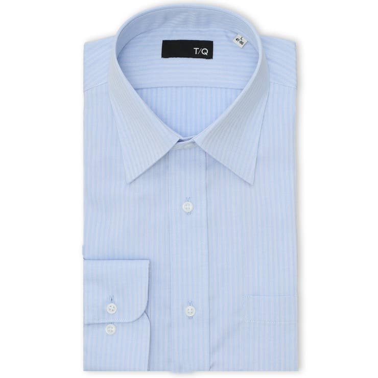 70青 | ノンアイロン NEWスタンダードフィット レギュラーカラー長袖シャツ | TAKA-Q MEN