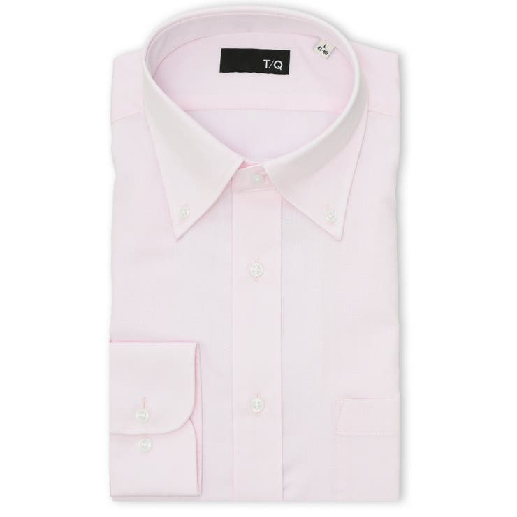 11ピンク | ノンアイロン NEWスタンダードフィット ボタンダウン長袖シャツ | TAKA-Q MEN