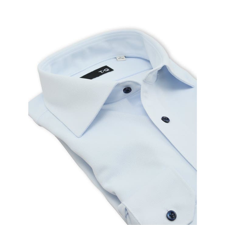 ノンアイロンストレッチ NEWスタンダードフィット ワイドカラー長袖ニットシャツ | TAKA-Q MEN | 詳細画像2 