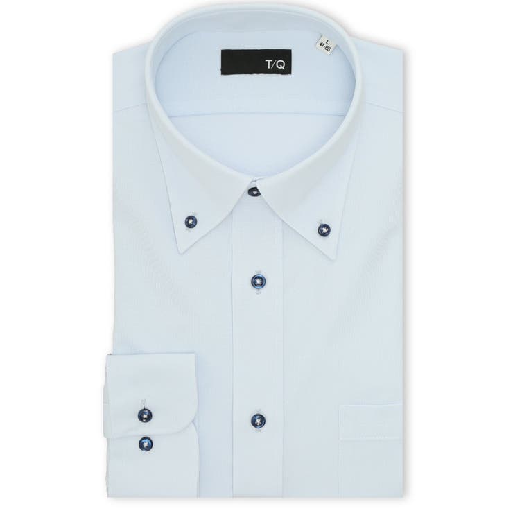 ノンアイロンストレッチ NEWスタンダードフィット ボタンダウン長袖ニットシャツ | TAKA-Q MEN | 詳細画像1 