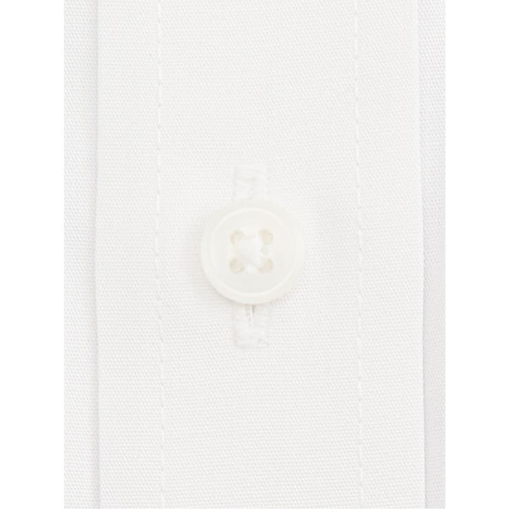 【白無地】形態安定 吸水速乾 スリムフィット レギュラーカラー長袖シャツ | TAKA-Q MEN | 詳細画像4 