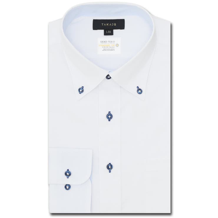 形態安定 吸水速乾 スタンダードフィット ボタンダウン長袖シャツ | TAKA-Q MEN | 詳細画像1 