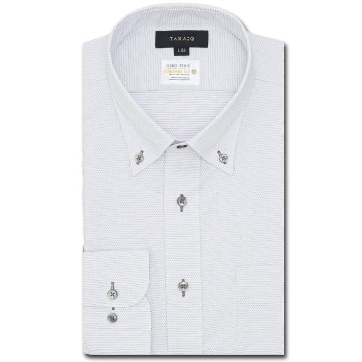 形態安定 吸水速乾 スタンダードフィット ボタンダウン長袖シャツ | TAKA-Q MEN | 詳細画像1 
