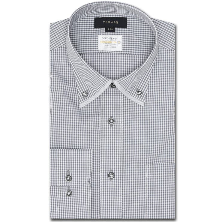 形態安定 吸水速乾 スタンダードフィット ドゥエボタンダウン長袖シャツ | TAKA-Q MEN | 詳細画像1 