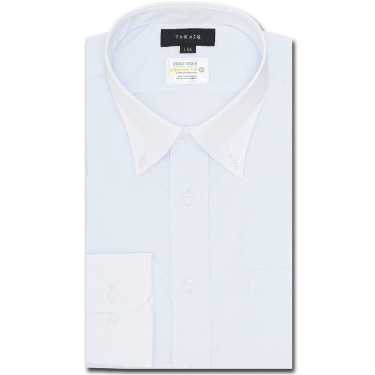 形態安定 吸水速乾 スタンダードフィット ボタンダウン長袖シャツ | TAKA-Q MEN | 詳細画像1 