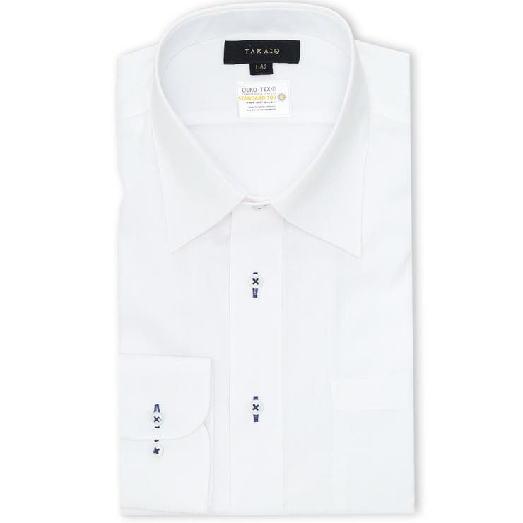 形態安定 吸水速乾 スタンダードフィット レギュラーカラー長袖シャツ | TAKA-Q MEN | 詳細画像1 