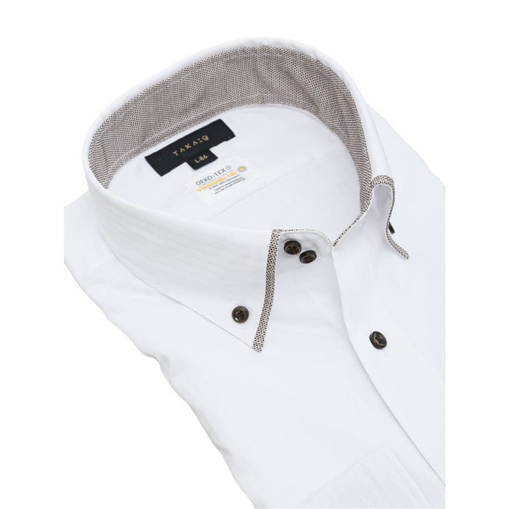 形態安定 吸水速乾 スタンダードフィット ドゥエボタンダウン長袖シャツ | TAKA-Q MEN | 詳細画像2 