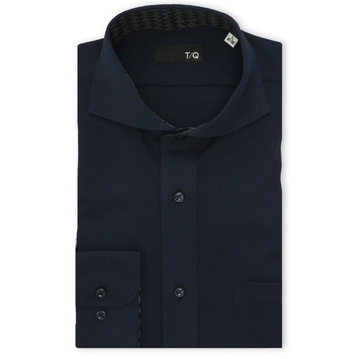 ノンアイロンストレッチ NEWスタンダードフィット カッタウェイ長袖ニットシャツ | TAKA-Q MEN | 詳細画像1 