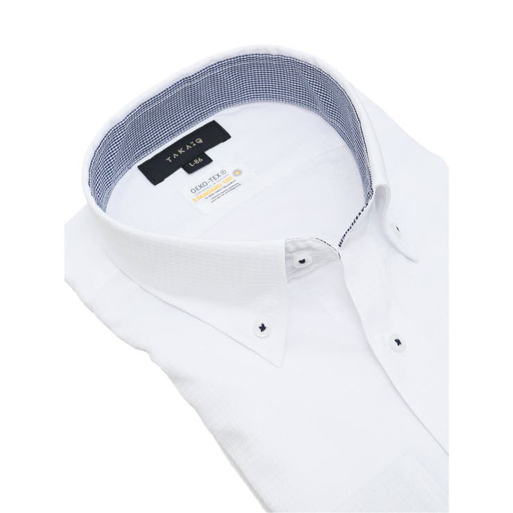 形態安定 吸水速乾 スタンダードフィット ボタンダウン長袖シャツ | TAKA-Q MEN | 詳細画像2 