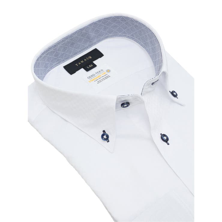 形態安定 吸水速乾 スタンダードフィット ボタンダウン長袖シャツ | TAKA-Q MEN | 詳細画像2 