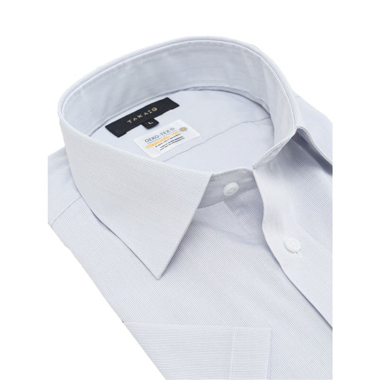 形態安定 吸水速乾 スタンダードフィット ワイドカラー半袖シャツ | TAKA-Q MEN | 詳細画像2 